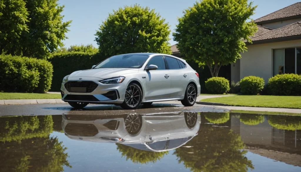 eau qui coule sous voiture